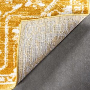 Well Woven Dazzle DISA Gold Vintage Bohemian Oriental Distressed 5x7 (5'3" x 7'3") Area Rug