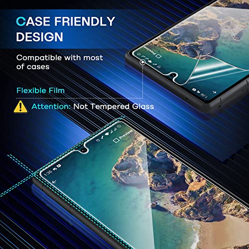 AACL [4-Pack] Pixel 7 Screen Protector for Google Pixel 7 5G [Not Glass] - Screen Protector for Pixel 7 Hybrid Film [7H][Fingerprint Compatible][Alignment Tool]