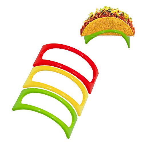 12 Pack Taco Holder, Taco Rack, Colorful Taco Stands, Microwave Safe Taco Shell Holders, Dishwasher and Grill Safe Taco Stand for Soft and Hard Shells,Taco Rack Stand for Dinner Party