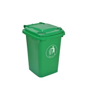 csqing-trash bin green litterbin, outdoor street garbage storage box thicken plastic trash can with lid garden waste recycling bin commercial dustbins indoor (color : a, size : 30l)