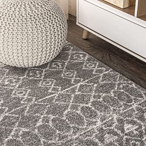 JONATHAN Y MOH209B-3 Izil Moroccan Beni Souk Indoor Farmhouse Area-Rug Bohemian Minimalistic Geometric Easy-Cleaning Bedroom Kitchen Living Room Non Shedding, 3 X 5, Gray,Cream