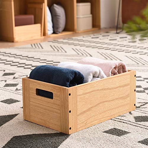 KIRIGEN Stackable Wood Storage Cube/Basket/Bins Organizer for Home Books Clothes Toy - Modular Open Cubby Storage System - Office Bookcase Shelves C15-NA