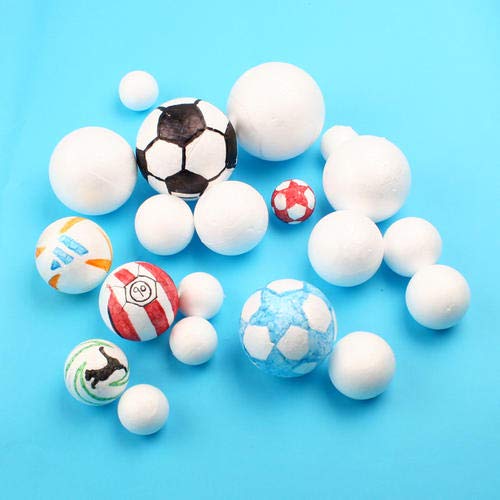 Crafare 2 Inch 56pc White Foam Balls Polystyrene for Crafts Supplies and Holiday DIY School Projects Decoration