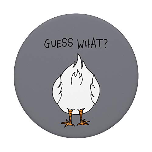 Funny Corny Dad Joke design Guess What Chicken Butt PopSockets Swappable PopGrip