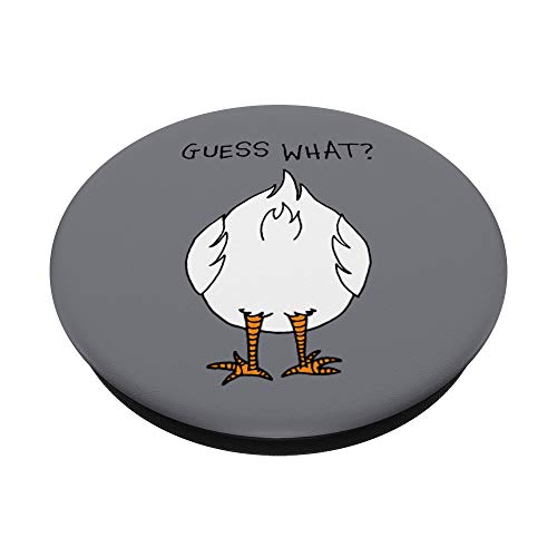 Funny Corny Dad Joke design Guess What Chicken Butt PopSockets Swappable PopGrip