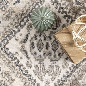 nuLOOM Becca Vintage Tile Runner Rug, 2' 6" x 6', Beige