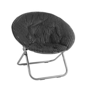 urban shop corduroy saucer chair, grey