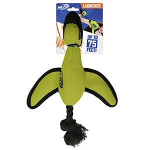 nerf dog large nylon launching duck with interactive design, green