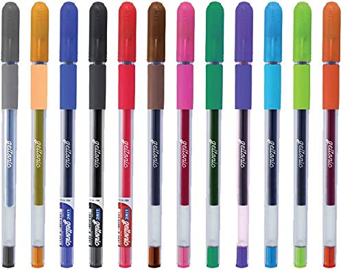 linc Geltonic Gel Pens For Adult Coloring Books, Assorted Colors, 12 CT | 2X The Writing Length, Break-Free Writing, Comfortable Soft Grip, Stocking Stuffer