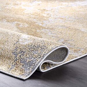 nuLOOM Cyn Abstract Runner Rug, 2' 6" x 10', Gold