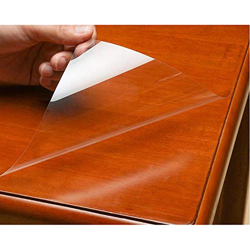 HOHOFILM Self Adhesive Clear Table Protective Film for Dining Room 27.5" x16ft Table Heat Resistance Waterproof Protection Cover for Kitchen Dining Table,Countertop,Wood Table