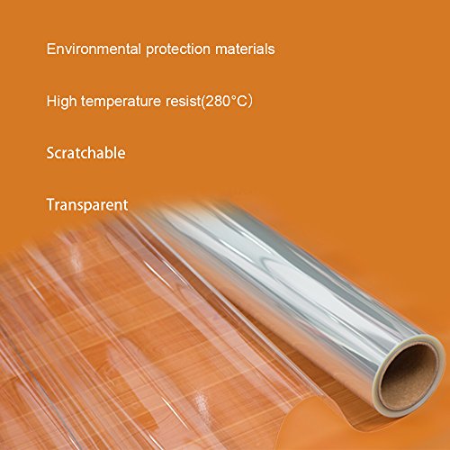 HOHOFILM Self Adhesive Clear Table Protective Film for Dining Room 27.5" x16ft Table Heat Resistance Waterproof Protection Cover for Kitchen Dining Table,Countertop,Wood Table