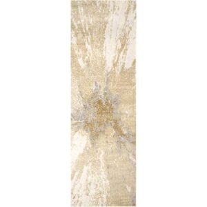 nuLOOM Cyn Contemporary Abstract Runner Rug, 2' 6" x 6', Gold