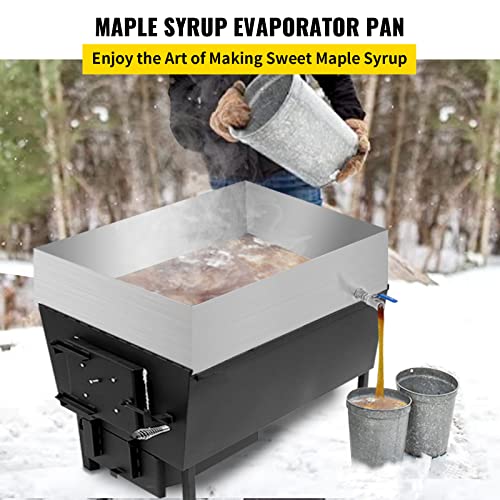 VBENLEM Maple Syrup Evaporator Pan 24x18x6 Inch Stainless Steel Maple Syrup Boiling Pan for Boiling Maple Syrup