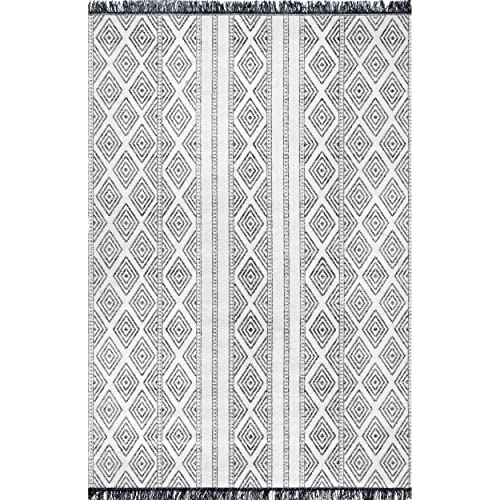 nuLOOM Indoor/Outdoor Striped Miriam Area Rug, 12' x 15', Grey