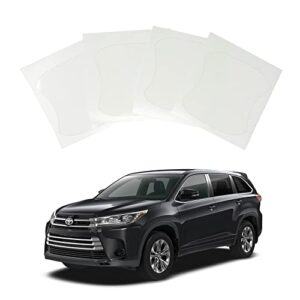 yellopro custom fit door handle cup 3m anti scratch clear bra paint protector film self healing guard kit for 2017 2018 2019 toyota highlander le, le plus, xle, se, limited, hybrid, suv