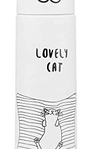 DIFFLIFE Cute Water Bottle For School, Vacuum Insulated Stainless Steel Thermos Mug，2019 New Cute Animals Insulation Bottle (White Cat) (YUNDA)