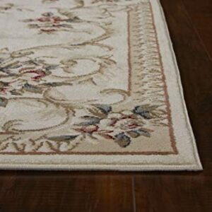 New Home Classic Floral 7'10 x 9'10 Area Rug in Ivory