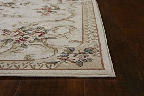 New Home Classic Floral 7'10 x 9'10 Area Rug in Ivory