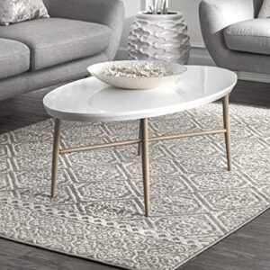 nuloom floral jeanette accent rug, 2' x 3', grey