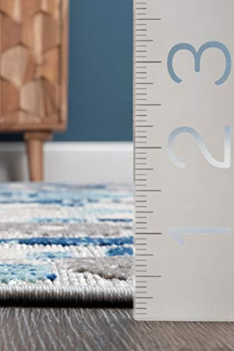 nuLOOM Celestial Contemporary Indoor/Outdoor Accent Rug, 2' x 3', Blue