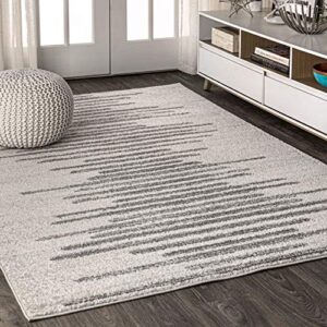 jonathan y moh205a-3 aya berber stripe geometric indoor farmhouse area-rug bohemian minimalistic striped easy-cleaning bedroom kitchen living room non shedding, 3 x 5, cream,gray