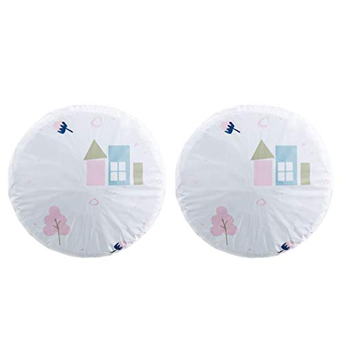 LIOOBO 2pcs Fan Dustproof Cover Washable Finger Safety Protection Floor Fan Cover for Living Room Home Bedroom (Green House)