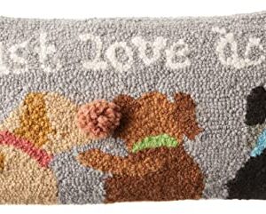 Mud Pie Must Love Dogs Hook Pillow, 1 Count (Pack of 1), Gray