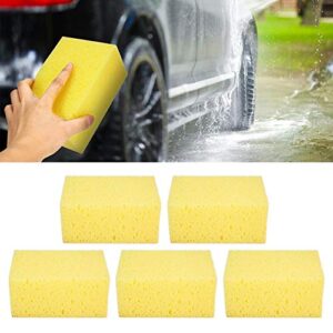 Suuonee Sponge Cleaner, Square Shape Handheld Nonslip Sponge Washing Cleaner Tool for Car Auto Motorcycle(5pcs)