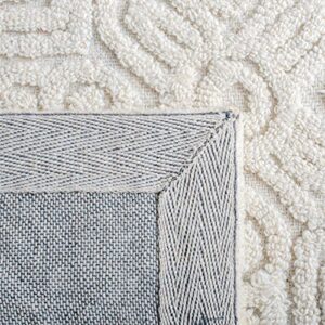 SAFAVIEH Textural Collection 6' x 9' Ivory TXT101A Handmade Premium Wool Area Rug