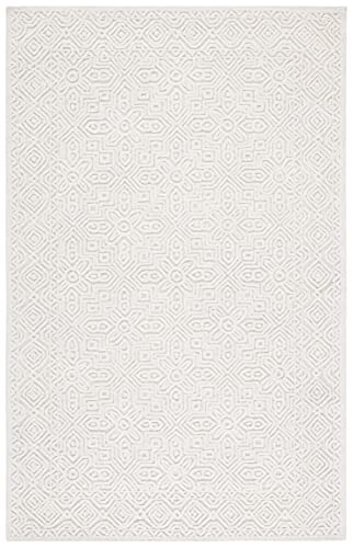 SAFAVIEH Textural Collection 6' x 9' Ivory TXT101A Handmade Premium Wool Area Rug