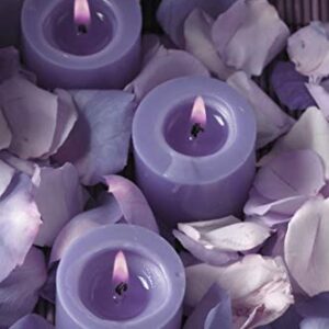 Luxurious Lavender Scented Candles - Bulk Set of 72 Scented Votive Candles - Purple Color - 8 Hour Extended Burn Time (Glass Holders not Included)