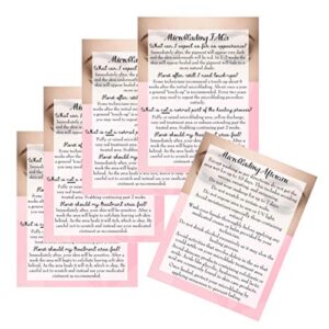 Mircoblading Aftercare Instructions Cards | Package of 30 | Pink Eyebrow Photo Design Double Sided Size 4.25 x 5.5" inches After Care Post Card