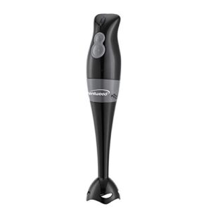 2-Speed Hand Blender and Food Processor with Balloon Whisk (Black)