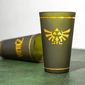 Paladone Hyrule Crest Drinking Glass, The Legend of Zelda Tumbler, 450 ml