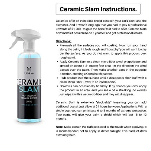 Ceramic Slam- The Best DIY Ceramic Coating Available, Super Long Lasting Paint Protection, Easy to Apply, Stackable for an Ultra Deep Hydrophobic Shine.