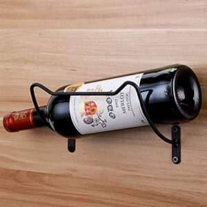 Hipiwe Pack of 6 Wine Rack Wall Mounted Wine Bottle Holder - Metal Red Wine Display Holder for Home Bar Decor Wall Hanging Beverages Liquor Bottles Storage Rack with Hardware