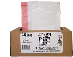 cat litter box liners 10 count jumbo heavy duty