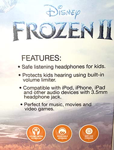 Frozen II Kid Safe Headphones with Volume Limiting Tech