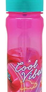 Trolls Reusable 600ml PP Water Bottle with Straw for Kids-Official Merchandise by Polar Gear Drinking School Nursery Sports Picnic BPA Free, Plastic, Pink