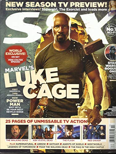 SFX MAGAZINE, NEW SEASON TV PREVIEW ! * MARVEL'S LUKE CAGE OCTOBER, 2016 ISSUE# 278 PRINTED IN UK ( PLEASE NOTE: ALL THESE MAGAZINES ARE PET & SMOKE FREE MAGAZINES. NO ADDRESS LABEL. (SINGLE ISSUE MAGAZINE)