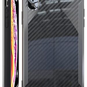 Nicexx Designed for iPhone XR Case with Carbon Fiber Pattern, 12ft. Drop Tested, Wireless Charging Compatible - Black