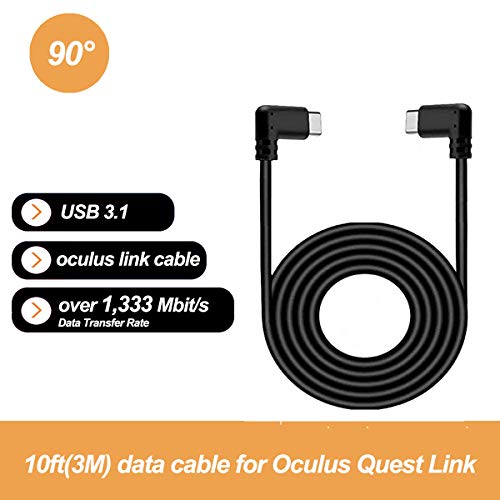 Oculus Quest Link Cable USB Type C to USB Type C Cable 10ft(3m), High Speed Data Transfer Fast Charging Cable Compatible for Quest and Gaming PC