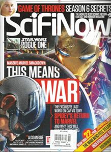 scifi now magazine, this means war * game of thrones issue, 118 printed in uk (please note: all these magazines are pet & smoke free magazines. no address label. (single issue magazine)