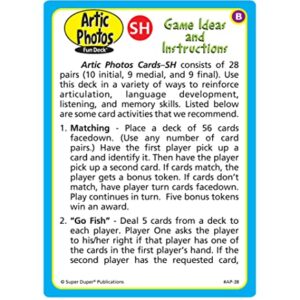 Super Duper Publications | Articulation Photos SH Sound Fun Deck Flash Cards | Educational Learning Resource for Children