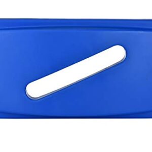 Alpine Industries Slim Trash Can Lid - Compact Garbage Bin Cover - Durable Slender Varied Plastic Top Minimize Odors and Keep Litter Inside and Unseen - Paper Recycling Lid - Blue