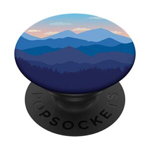 blue mountain pop mount socket art work tree woods popsockets popgrip: swappable grip for phones & tablets
