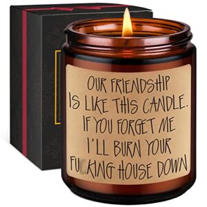 gspy friendship candle, bff gifts for women, men - moving, going away gifts for friends, coworker leaving gifts - best friend candle, bestie gifts - funny goodbye, birthday gifts for friends female