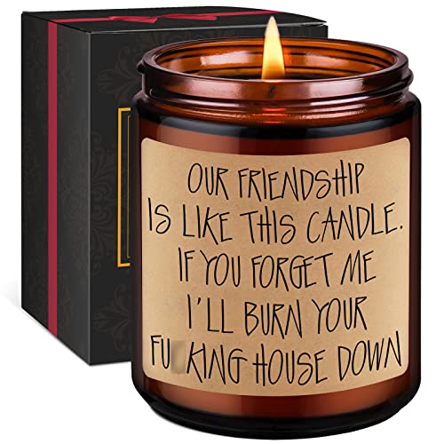 GSPY Friendship Candle, BFF Gifts for Women, Men - Moving, Going Away Gifts for Friends, Coworker Leaving Gifts - Best Friend Candle, Bestie Gifts - Funny Goodbye, Birthday Gifts for Friends Female