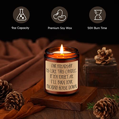 GSPY Friendship Candle, BFF Gifts for Women, Men - Moving, Going Away Gifts for Friends, Coworker Leaving Gifts - Best Friend Candle, Bestie Gifts - Funny Goodbye, Birthday Gifts for Friends Female